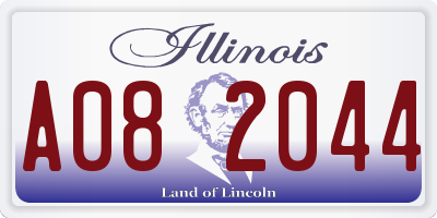 IL license plate A082044