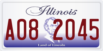 IL license plate A082045