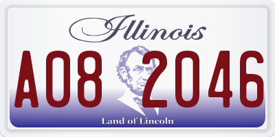IL license plate A082046