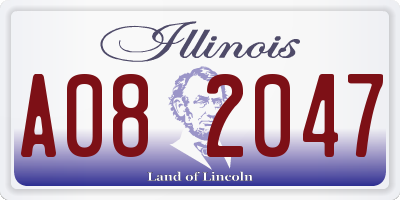 IL license plate A082047