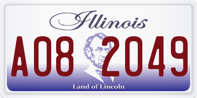 IL license plate A082049