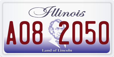 IL license plate A082050