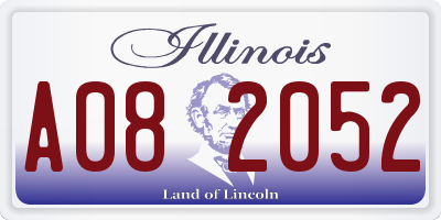 IL license plate A082052