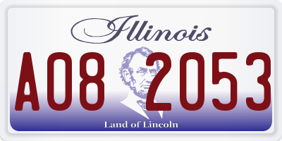 IL license plate A082053