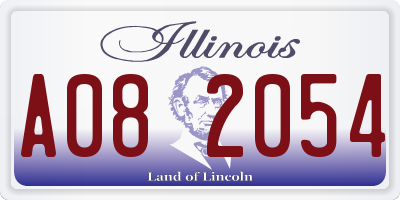 IL license plate A082054