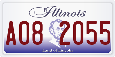 IL license plate A082055