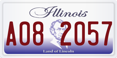 IL license plate A082057