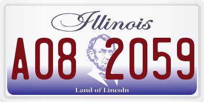 IL license plate A082059
