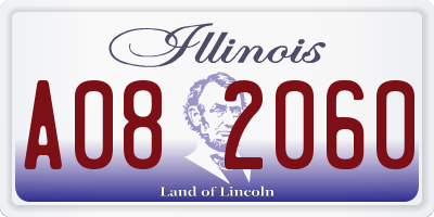 IL license plate A082060