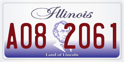 IL license plate A082061