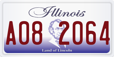 IL license plate A082064