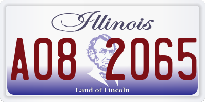 IL license plate A082065
