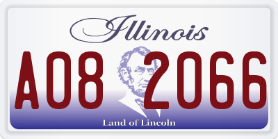 IL license plate A082066