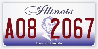 IL license plate A082067