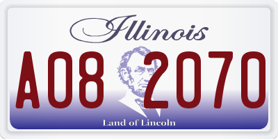 IL license plate A082070