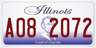IL license plate A082072