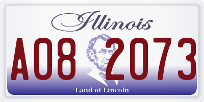 IL license plate A082073