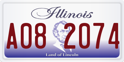 IL license plate A082074
