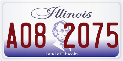 IL license plate A082075