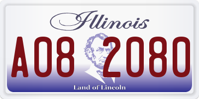 IL license plate A082080