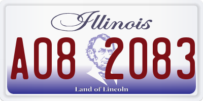 IL license plate A082083
