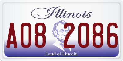 IL license plate A082086