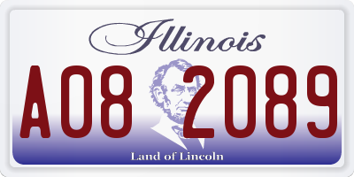 IL license plate A082089