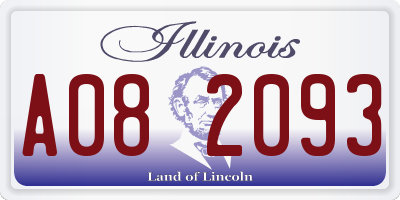IL license plate A082093