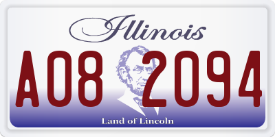 IL license plate A082094