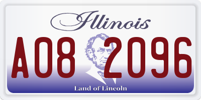 IL license plate A082096