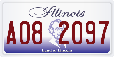 IL license plate A082097