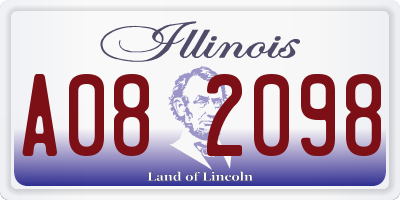 IL license plate A082098