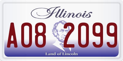 IL license plate A082099