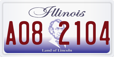 IL license plate A082104