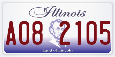 IL license plate A082105