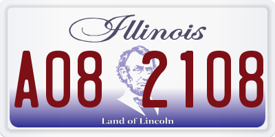 IL license plate A082108