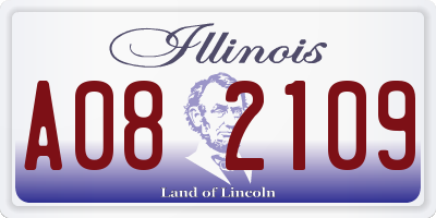 IL license plate A082109