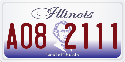 IL license plate A082111
