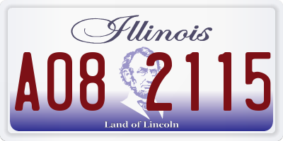 IL license plate A082115