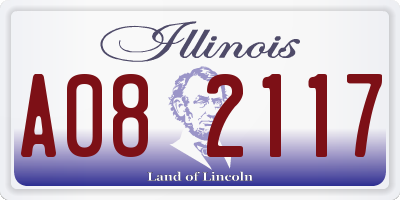 IL license plate A082117