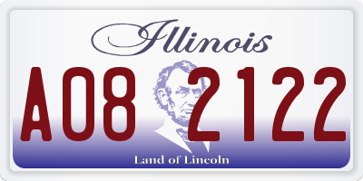IL license plate A082122