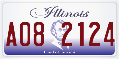 IL license plate A082124