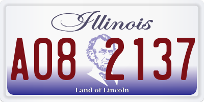 IL license plate A082137