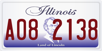 IL license plate A082138