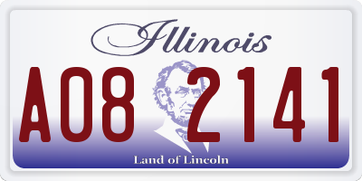 IL license plate A082141