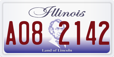IL license plate A082142