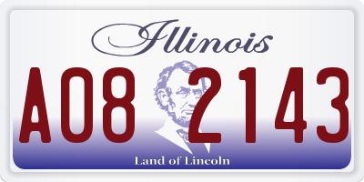 IL license plate A082143