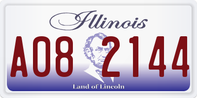 IL license plate A082144