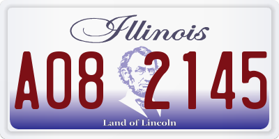 IL license plate A082145
