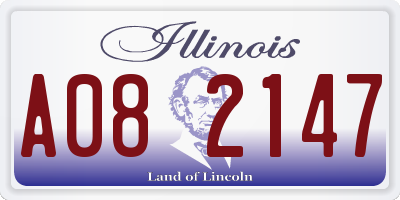 IL license plate A082147